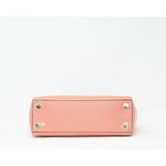 MICHAEL KORS AVA Small Top Handle Satchel Peach Saffiano Leather NWT $268 - Picture 5 of 12